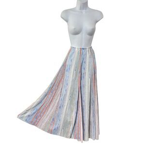 New Directions Long Summer L Skirt GODETS Lined Pretty Pastels MAXI Elastic